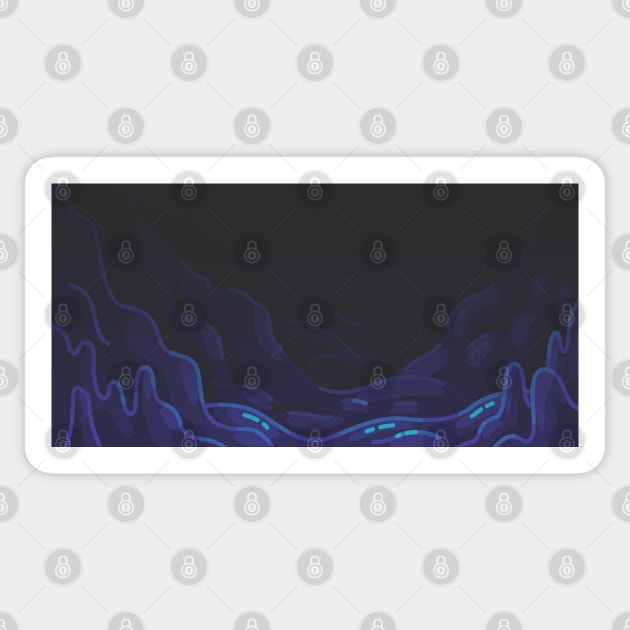 Background Deep Sea Cartoon Ocean Trench Sticker by Asykar